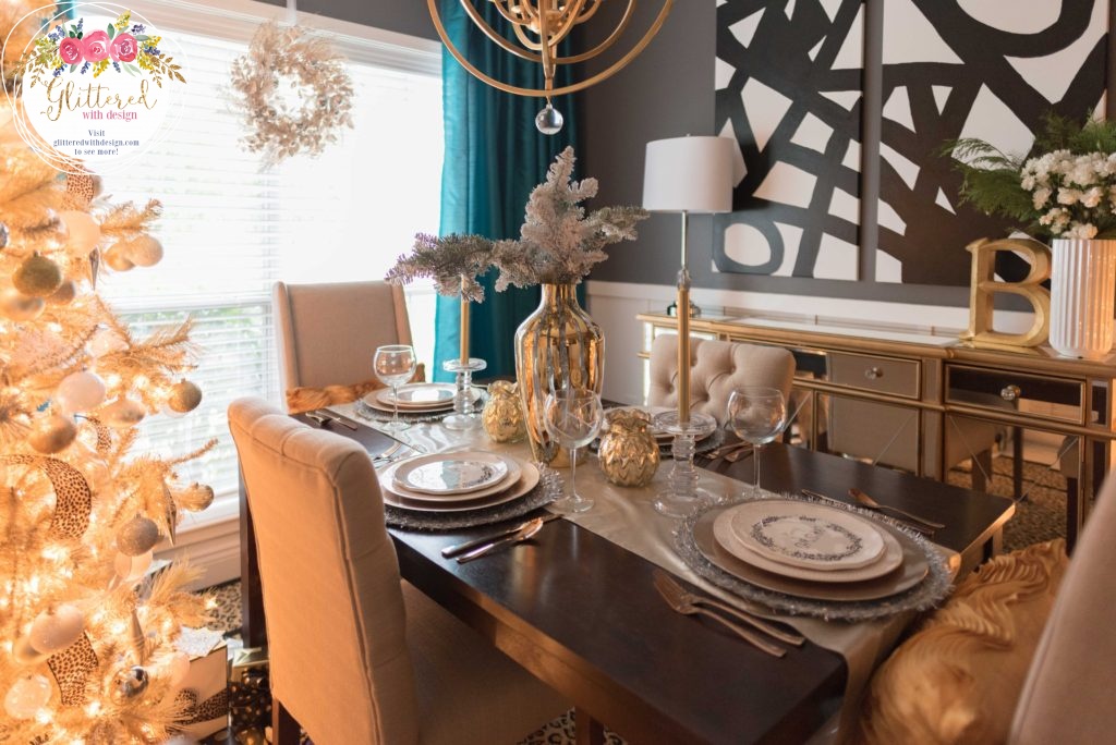 Christmas 2016: Breakfast Room Decor - Glittered with Design Blog