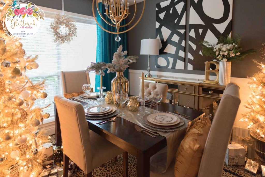 Christmas 2016: Breakfast Room Decor - Glittered with Design Blog